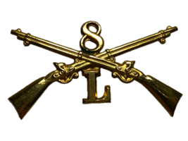 INDIAN WARS, 8TH INFANTRY REGIMENT, L COMPANY, ENLISTED, CAP DEVICE - $559.21 MXN