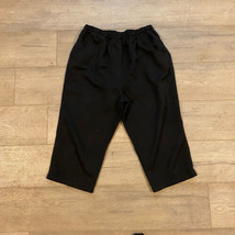 Hillard &amp; Hanson Pull On Capri Pants ~ Sz PL ~ Black ~ High Rise ~ 18&quot; Inseam - £16.91 GBP