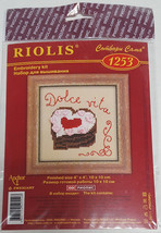 RIOLIS Heart Cake Dessert Embroidery Cross Stitch Kit #1253 NEW Dolce Vi... - $6.99