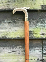 Handmade Wooden Walking Stick Derby Brass Head Handle Walking Cane For Adult - £47.05 GBP