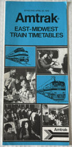 Amtrak East-Midwest Train Vintage Timetables Schedule April 25, 1976 - $9.85