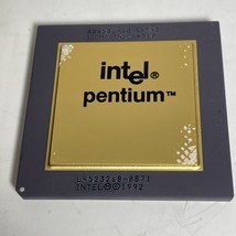 Vintage 1992 Intel Pentium 60 MHz CPU P60 A80501-60 SX948 Gold Top Processor - £33.61 GBP