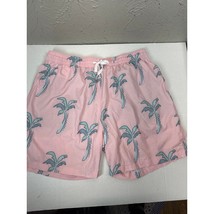 Chubbies Lotta Coladas 7” Swim Trunks Pink Blue Palm Trees Lined Elastic... - $29.95