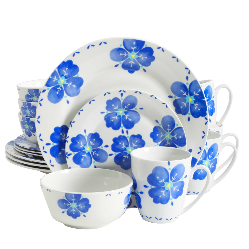 Gibson Home Classic Riviera 16 Piece Dinnerware Set in Floral Print - $63.82