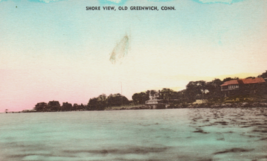 Old Greenwich Connecticut  Shore View Houses Estates Postcard - $10.69