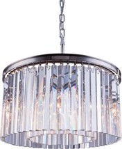 Pendant Lamp SYDNEY 8-Light Polished Nickel Silver Gray Royal-Cut Crystal - £1,669.85 GBP