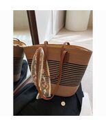 Vegan Rote Women Handbags Striped Pu Leather Strap One Shoulder Vintage ... - $42.98