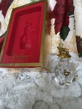 Gorham Antique Gold Lead Crystal Ornament Snowman Original Box Clear And... - $17.09