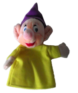 Walt Disney Snow White Vintage Dopey Hand Puppet Seven Dwarfs Plush Worl... - $24.37 CAD