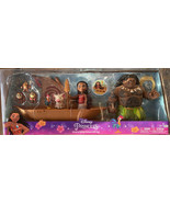 Disney Princess Petite Moana Deluxe Gift Set Dolls Pua Hei Hei Maui Boat... - £59.94 GBP