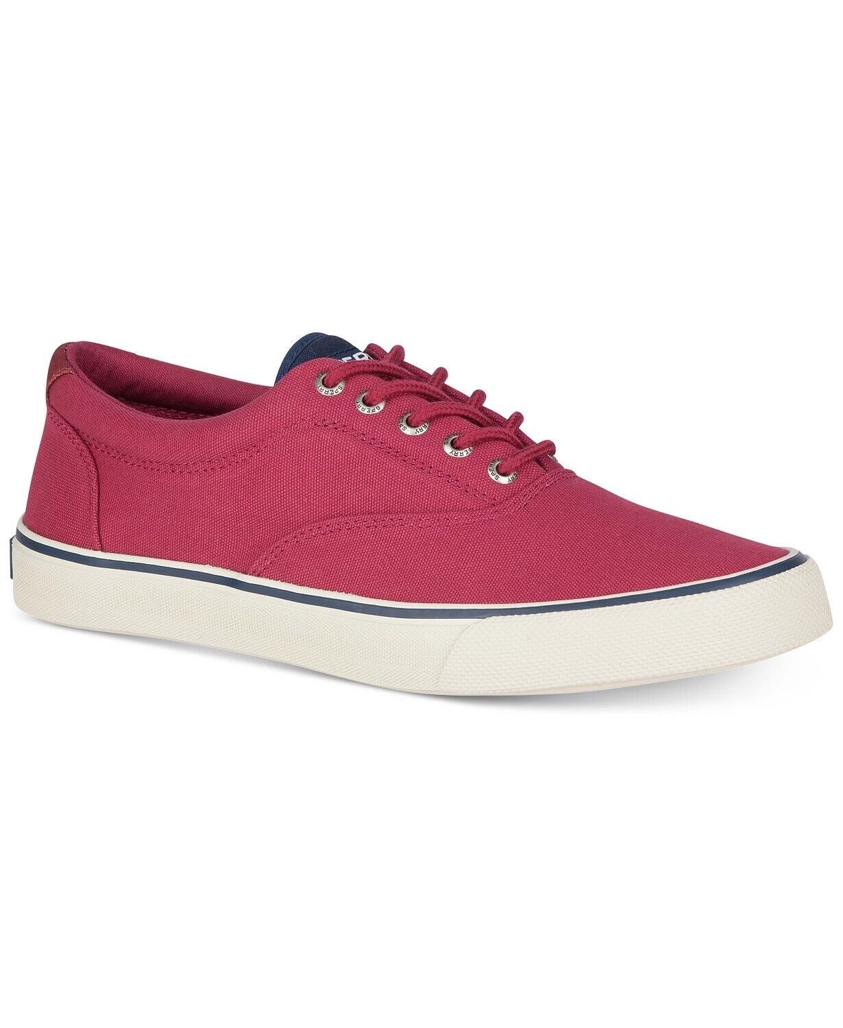 Sperry Top Sider Men Striper II CVO Burgundy Casual Lace Up Sneakers - £17.60 GBP