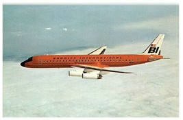 Braniff International BI McDonnell Douglas DC-8-62 In Flight 1969 Postcard - £50.60 GBP