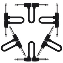 6 Inch 6 Pack 15 Cm Guitar Patch Cable 0.5 Ft 1/4 Right Angled Ts Effect... - $32.99