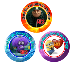 12 Despicable Me 3 Birthday Party Favor Stickers (Bags Not Included) #1 - $10.88