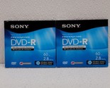2-Pack of Sony Handycam DVD-R Blank Mini Discs 60 min 2.8 GB Double Sided - £16.50 GBP