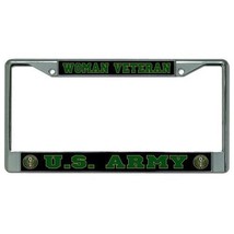 woman veteran army seal logo military license plate frame made in usa - £23.91 GBP