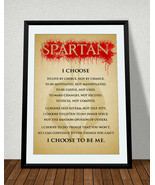 Spartan Warrior Poster Motivational Inspiration Quotes I Choose To Be Me... - £20.12 GBP+