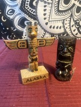 Wood WISDOM  Tiki Chiefly Co. Hawaii Polynesia Collection + Alaska Totem - £37.27 GBP