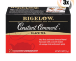 3x Boxes Bigelow Constant Comment Black Tea | 20 Pouches Per Box | 1.18oz - $20.68