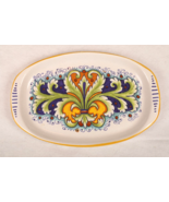 Nova Deruta Hand Painted Ceramic Serving Platter Rectangle Oblong Italy ... - £13.13 GBP