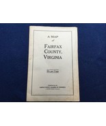 1927 Map Of FAIRFAX COUNTY VIRGINIA VA - ORIGINAL FROM CHAMBER WITH COUN... - $540.70 CAD