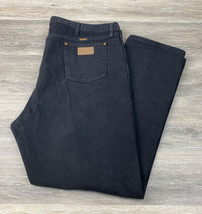 Wrangler Black Denim Straight Mens Jeans 48 x 34 13MWZWK Big Tall 03 - £14.72 GBP