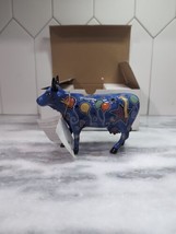 Cow Parade Celebration Figurine Party Cow #9178 Blue Balloons Ceramic 20... - $24.75