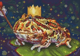 Frog Cross Stitch Prince pattern pdf - Chinese Cross Stitch Prince Frog Chart - £9.44 GBP