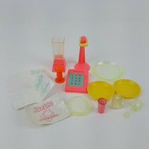 Barbie Ice Cream Shoppe Dishes Soda Fountain Register Scoop 1986 Accessories - $5.19
