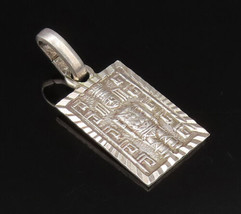 925 Sterling Silver - Vintage Engraved Aztec Warrior Tribal Pendant - PT... - £25.80 GBP