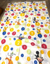 Disney Mickey Fun with Numbers Donald Goofy Pluto Vintage Full Flat Sheet - $273.91 MXN