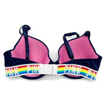 PINK Victoria&#39;s Secret Wear Everywhere T-Shirt Bra Rainbow Women&#39;s 34D - £19.27 GBP