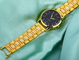 Brand New Designer Exclusive 22K 916% Gold Mens Man wrist Watch CZ Studd... - $14,478.75