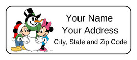 30 Personalized Mickey and Minnie mouse christmas address labels,disney,... - £9.47 GBP