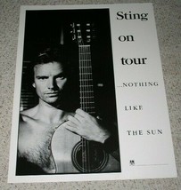 Sting Police Nothing Like The Sun Promo Poster Vintage 1988 - $99.99