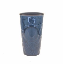 Starbucks Anniversary Blue Scales Siren Relief Ceramic Tumbler Traveler Mug 10oz - £32.69 GBP
