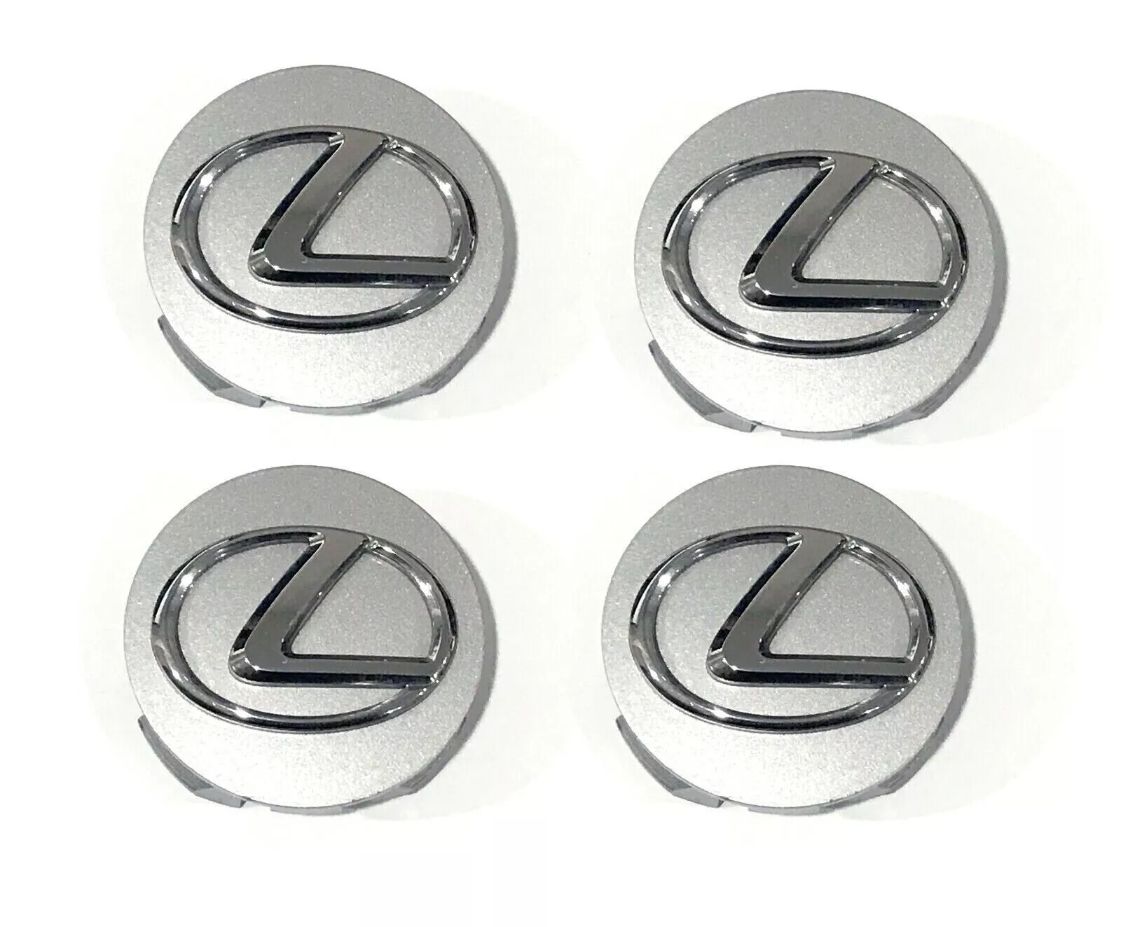 SET OF 4 LEXUS SILVER WHEEL HUB CENTER CAP RIM 62MM - $22.12 CAD