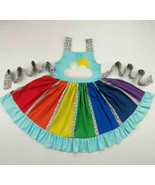 NEW Boutique Rainbow Girls Sleeveless Ruffle Twirl Dress 2T 3T 4T 5-6 7-... - £4.80 GBP+
