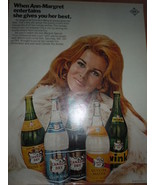 Ann Margret for Canada Dry Ginger Ale Print Magazine Ad 1969   - $35.65 CAD