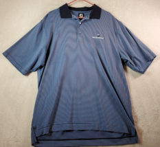 Tater Hill Golf Club FJ Polo Shirt Mens XL Blue Striped Polyester Short ... - £14.10 GBP