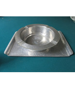 ALUMINUM BOWL AND TRAY  HAMMERED BY FD - £84.23 GBP