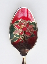 Collector Souvenir Spoon Floral Flower Cloisonne Bowl - £7.98 GBP