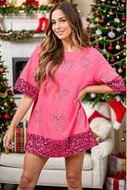 Candy Cane Sequin Half Sleeve T-Shirt - £23.42 GBP