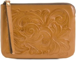 Patricia Nash Cassini Biscuit Tooled Leather Wristlet Bag NWT MSRP $79 - $709.48 MXN