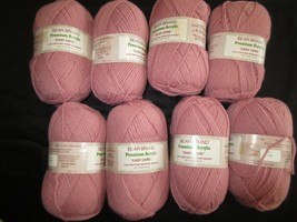 8 - 3 1/2 Oz. Bucilla Bear Brand Premium Acrylic #33 Dusty Rose 4-Ply Yarn - £38.36 GBP