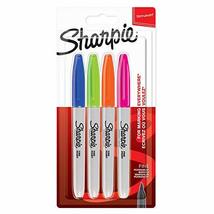 Sharpie Permanent Markers | Fine Point | Fun Colours | 4 Count - £9.64 GBP