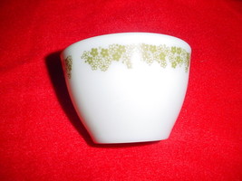 Pyrex Spring Blossom Green Open Top Sugar Bowl Heavy Milk Glass Free Usa Ship - £11.13 GBP