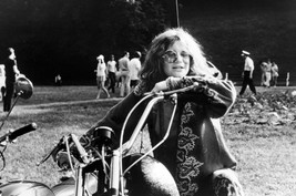 Janis Joplin Classic Image On Motorbike Hippy Clothes Sunglasses 18x24 Poster - £19.13 GBP