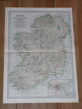 1902 Antique Map Of Ireland / Dublin - £19.80 GBP