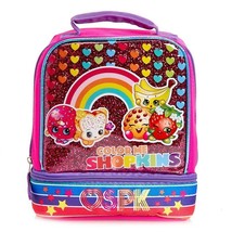 Shopkins Lunch Box Insulated Apple Blossom Kooky Cookie Two Compartments - £10.38 GBP